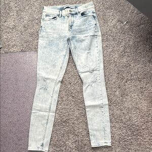 Express Light Blue Distressed Jeans